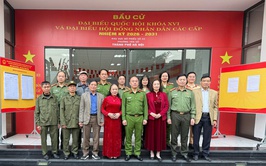 Đoàn công tác CATP Hà Nội kiểm tra công tác chuẩn bị bầu cử tại phường Yên Sở