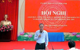 XÃ KIM ANH TỔ CHỨC HỘI NGHỊ GIAO BAN TRIỂN KHAI CÔNG TÁC BẦU CỬ ĐẠI BIỂU QUỐC HỘI KHÓA XVI VÀ ĐẠI BIỂU HĐND CÁC CẤP NHIỆM KỲ 2026 – 2031