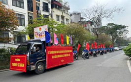 Tuổi trẻ Thanh Xuân ra quân tuyên truyền lưu động trực quan về bầu cử