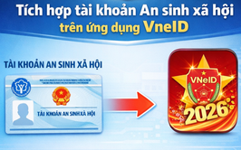 THÔNG BÁO TÍCH HỢP TÀI KHOẢN AN SINH XÃ HỘI TRÊN ỨNG DỤNG VNeID