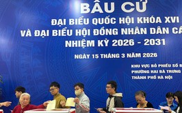 Phường Hai Bà Trưng: Một số tổ bầu cử ghi nhận tỷ lệ cử tri tham gia bỏ phiếu đạt trên 50% số lượng cử tri