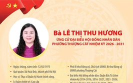 Đồng chí Lê Thị Thu Hương - Phó Bí thư Đảng uỷ, Chủ tịch UBND, Bí thư Đảng uỷ UBND phường Thượng Cát ứng cử đại biểu HĐND Phường khóa II, nhiệm kỳ 2026-2031