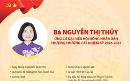 Đồng chí Nguyễn Thị Thuỷ - Phó Bí thư Thường trực Đảng uỷ phường Thượng Cát ứng cử đại biểu HĐND Phường khóa II, nhiệm kỳ 2026-2031