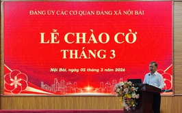 ĐẢNG BỘ CÁC CƠ QUAN ĐẢNG XÃ NỘI BÀI TỔ CHỨC LỄ CHÀO CỜ THÁNG 3/2026