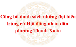 Danh sách những người trúng cử Đại biểu HĐND phường Thanh Xuân nhiệm kỳ 2026-2031