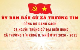 Ủy ban Bầu cử xã Thường Tín công bố kết quả bầu cử và danh sách những người trúng cử đại biểu HĐND xã khóa II, nhiệm kỳ 2026–2031