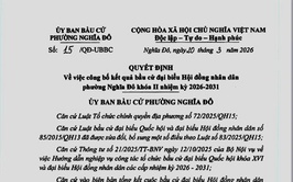 Công bố kết quả bầu cử đại biểu Hội đồng nhân dân phường Nghĩa Đô khóa II nhiệm kỳ 2026-2031