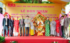 Lễ đón nhận Bằng xếp hạng di tích lịch sử - văn hóa cấp Thành phố chùa Tựu Liệt, phường Hoàng Liệt, thành phố Hà Nội