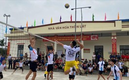 Sôi nổi giải bóng chuyền da nam thanh niên xã Ba Vì