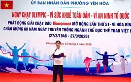 Phường Yên Hòa phát động Ngày chạy Olympic vì sức khỏe toàn dân năm 2026