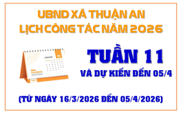 Lịch công tác tuần 11 - dự kiến đến 05/4 của UBND xã