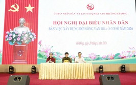 Phường Hà Đông tổ chức hội nghị đại biểu Nhân dân năm 2026, bàn việc xây dựng đời sống văn hóa ở cơ sở.