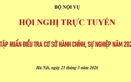 Xã Phú Xuyên tham dự hội nghị trực tuyến tập huấn điều tra cơ sở hành chính, sự nghiệp năm 2026