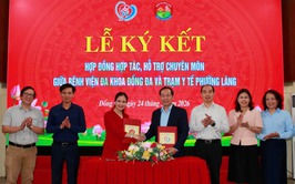 KÝ KẾT HỢP TÁC CHUYÊN MÔN GIỮA BỆNH VIỆN ĐA KHOA ĐỐNG ĐA VÀ TRẠM Y TẾ PHƯỜNG LÁNG: NÂNG TẦM Y TẾ CƠ SỞ