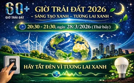 HƯỞNG ỨNG CHIẾN DỊCH GIỜ TRÁI ĐẤT NĂM 2026: VÌ MỘT NỘI BÀI SÁNG TẠO XANH – TƯƠNG LAI XANH
