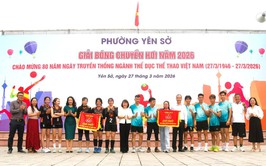 Sôi nổi Giải bóng chuyền hơi phường Yên Sở năm 2026: Lan tỏa phong trào thể dục thể thao quần chúng