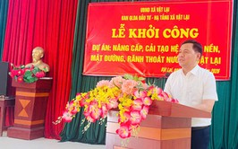 Xã Vật Lại khởi công dự án: Nâng cấp, cải tạo hệ thống nền mặt đường rãnh thoát nước