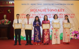 Phường Tây Mỗ tổng kết công tác tổ chức bầu cử đại biểu Quốc hội khóa XVI và đại biểu HĐND các cấp nhiệm kỳ 2026-2031