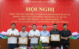 Mê Linh khen thưởng tập thể, cá nhân có thành tích xuất sắc trong công tác Giải phóng mặt bằng dự án Đường Tiền phong - Tự lập giai đoạn 1 và dự án cải tạo nâng cấp trường THPT Tiền phong