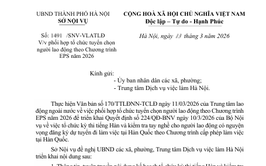 Tổ chức tuyển chọn người lao động theo Chương trình EPS năm 2026