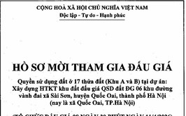 HỒ SƠ MỜI THAM GIA ĐẦU GIÁ