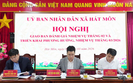 Giao ban thường kỳ UBND xã Hát Môn tháng 2; triển khai nhiệm vụ trọng tâm tháng 3