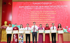 Xã Quảng Bị khen thưởng 40 tập thể, 229 cá nhân có thành tích xuất sắc trong công tác bầu cử