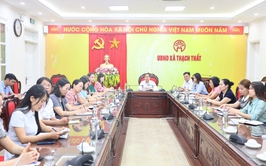 Thạch Thất: Tiếp sóng hội nghị về triển khai mô hình trường chất lượng cao và phòng chống dịch bệnh trên địa bàn