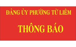 THÔNG BÁO số: 156 - TB/ĐU, ngày 01 tháng 4 năm 2026 của Đảng ủy phường Từ Liêm