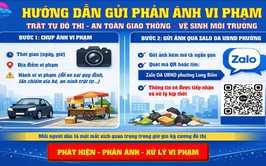 UBND PHƯỜNG LONG BIÊN HƯỚNG DẪN CÔNG DÂN GỬI ẢNH VI PHẠM TRẬT TỰ ĐÔ THỊ, ATGT & VSMT