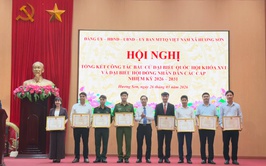 Tổng kết công tác bầu cử: Xã Hương Sơn biểu dương 166 tập thể, cá nhân tiêu biểu