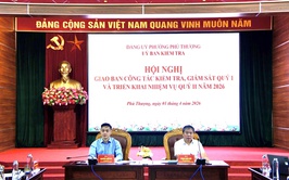 Phường Phú Thượng tổ chức Hội nghị giao ban công tác kiểm tra, giám sát Quý I, triển khai nhiệm vụ Quý II năm 2026
