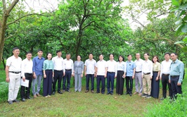 Chủ tịch Hội Nông dân thành phố Hà Nội Phạm Hải Hoa về làm việc với Hội Nông dân xã Phú Nghĩa