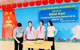 Kì thi Olympic cho học sinh lớp 8 cấp xã Quảng Oai năm 2026 diễn ra nghiêm túc, chất lượng