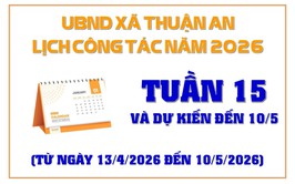 Lịch công tác tuần 15 - dự kiến đến 10/5 của UBND xã