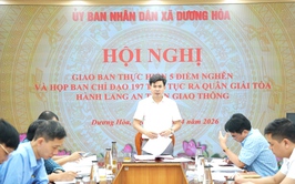 UBND xã Dương Hoà tổ chức hội nghị giao ban thực hiện 5 điểm nghẽn 