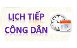Lịch tiếp công dân quý II/2026