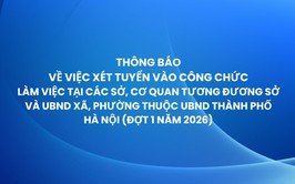 Sở Nội vụ Hà Nội thông báo tuyển công chức đợt 1 năm 2026