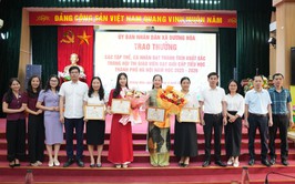 UBND xã tuyên dương 02 tập thể và 03 cá nhân có thành tích xuất sắc trong Hội thi giáo viên dạy giỏi cấp Tiểu học Thành phố năm học 2025-2026 