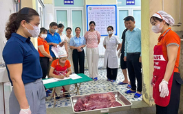 Trường mầm non Hạ Mỗ đón đoàn kiểm tra liên ngành về an toàn thực phẩm và y tế trường học