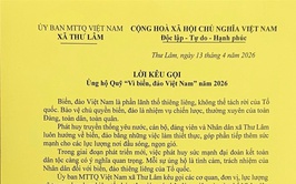XÃ THƯ LÂM KÊU GỌI ỦNG HỘ QUỸ “VÌ BIỂN, ĐẢO VIỆT NAM” NĂM 2026
