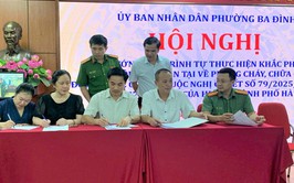 Phường Ba Đình hướng dẫn triển khai nghị quyết về bảo đảm phòng cháy, chữa cháy