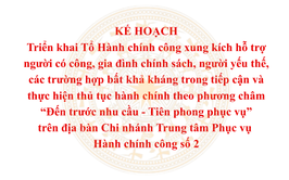 Chi nhánh số 2 lan tỏa tinh thần “Đến trước nhu cầu - Tiên phong phục vụ” qua tổ hành chính công xung kích