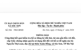 Thông báo công khai Giấy chứng nhận quyền sử dụng đất của Bà Nguyễn Thị Loan