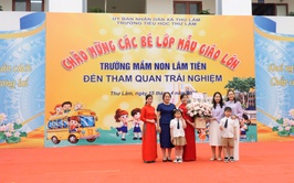TRƯỜNG TIỂU HỌC THƯ LÂM TỔ CHỨC CHƯƠNG TRÌNH CHÀO MỪNG CÁC BÉ LỚP MẪU GIÁO LỚN TRƯỜNG MẦM NON LÂM TIÊN ĐẾN THAM QUAN, TRẢI NGHIỆM