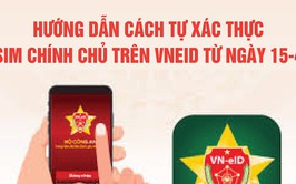 Hướng dẫn cách tự xác thực SIM chính chủ trên VNeID từ ngày 15-4