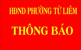 THÔNG BÁO Số: 127/TB-HÐND ngày 08 tháng 4 năm 2026 của HĐND phường Từ Liêm