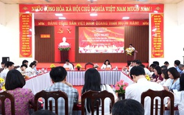 Ban Tuyên giáo và Dân vận Thành ủy tổ chức hội nghị làm việc với Thường vụ Đảng ủy xã Dân Hòa và 10 xã có diện tích đất thuộc Dự án Khu đô thị Thể thao Olympic.