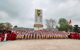 LỄ KẾT NẠP ĐỘI VIÊN TẠI DI TÍCH LỊCH SỬ QUỐC GIA BA MŨI TÊN ĐỒNG