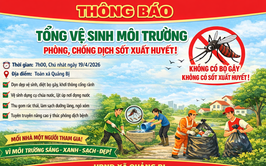 Thông báo tổng vệ sinh môi trường phòng, chống dịch sốt xuất huyết trên địa bàn xã Quảng Bị